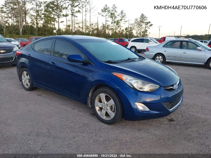 2013 Hyundai Elantra Gls/Limited VIN: KMHDH4AE7DU770606 Lot: 40645998