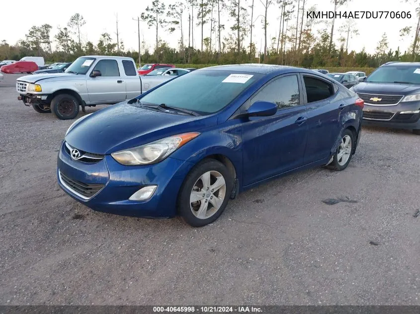 2013 Hyundai Elantra Gls/Limited VIN: KMHDH4AE7DU770606 Lot: 40645998