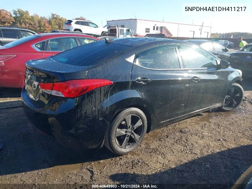 5NPDH4AE1DH411217 2013 Hyundai Elantra Gls