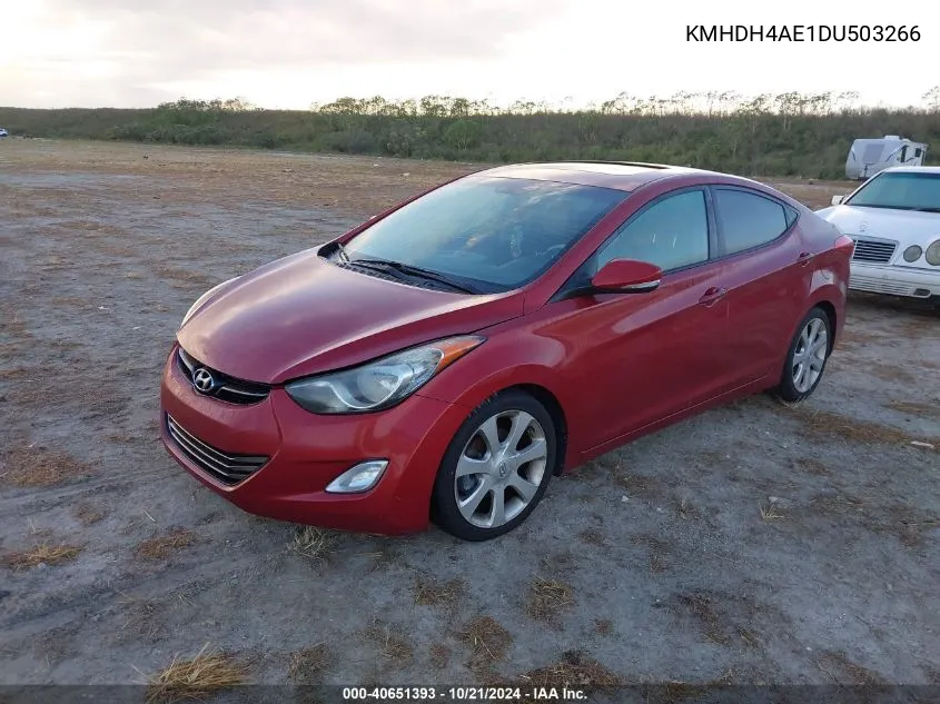 2013 Hyundai Elantra Gls/Limited VIN: KMHDH4AE1DU503266 Lot: 40651393