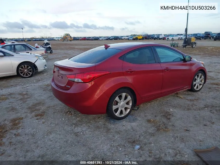 KMHDH4AE1DU503266 2013 Hyundai Elantra Gls/Limited