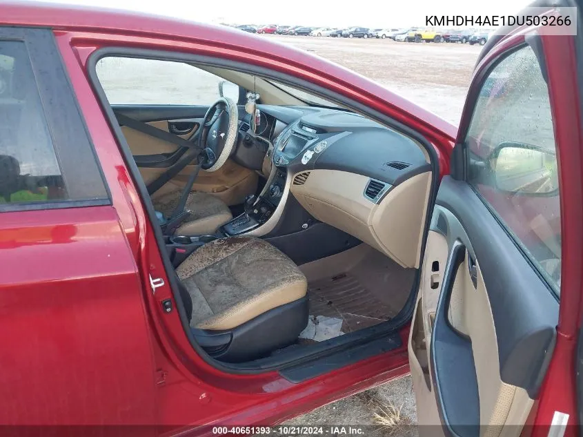 KMHDH4AE1DU503266 2013 Hyundai Elantra Gls/Limited