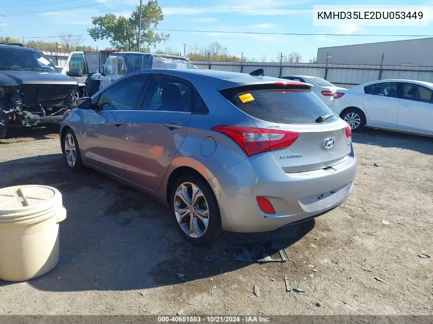 2013 Hyundai Elantra Gt Base W/Blue VIN: KMHD35LE2DU053449 Lot: 40651583