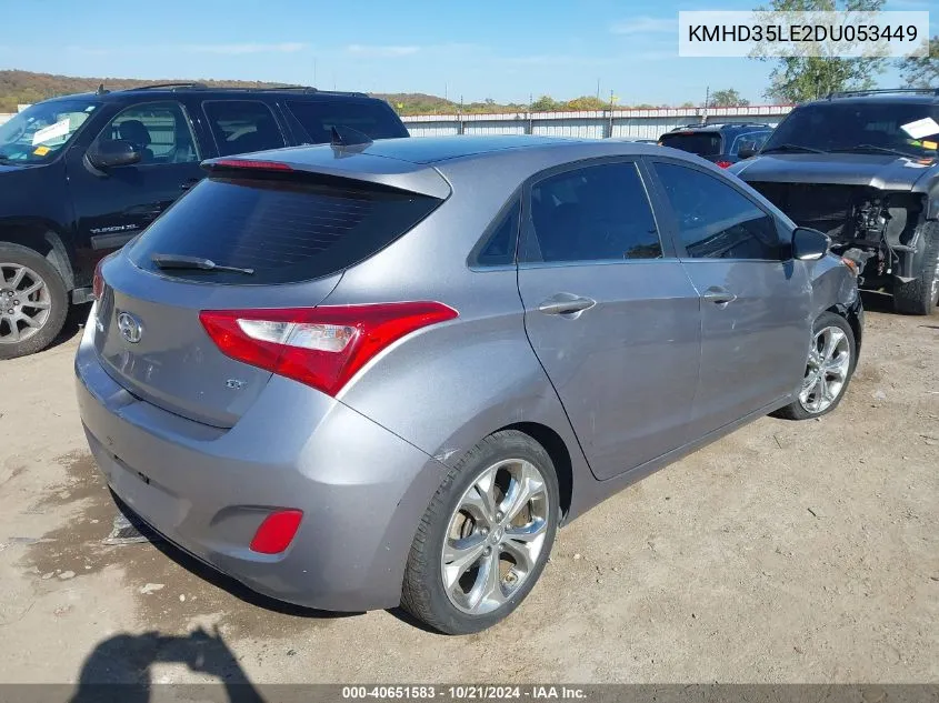 2013 Hyundai Elantra Gt Base W/Blue VIN: KMHD35LE2DU053449 Lot: 40651583