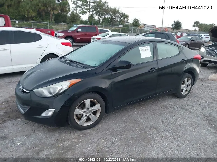 5NPDH4AE0DH441020 2013 Hyundai Elantra Gls