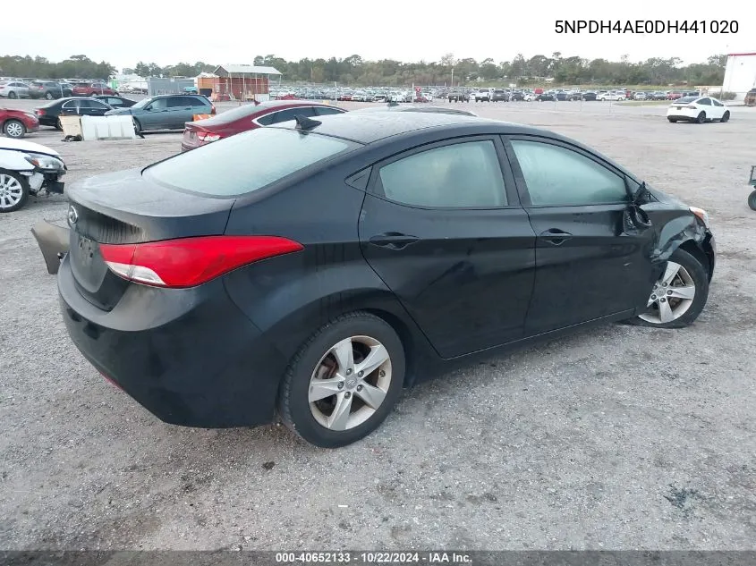 5NPDH4AE0DH441020 2013 Hyundai Elantra Gls