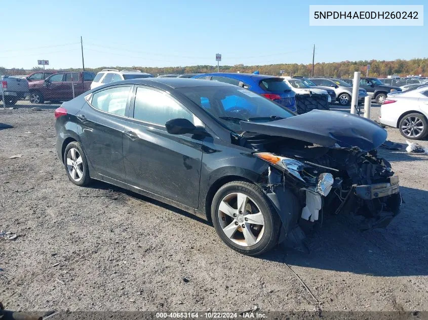 2013 Hyundai Elantra Gls VIN: 5NPDH4AE0DH260242 Lot: 40653164