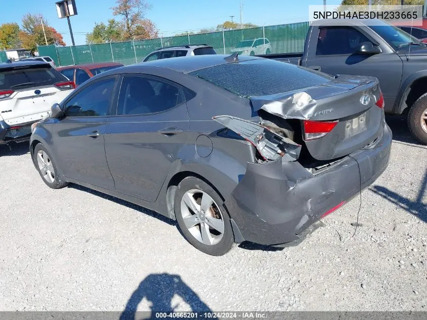 2013 Hyundai Elantra Gls/Limited VIN: 5NPDH4AE3DH233665 Lot: 40665201