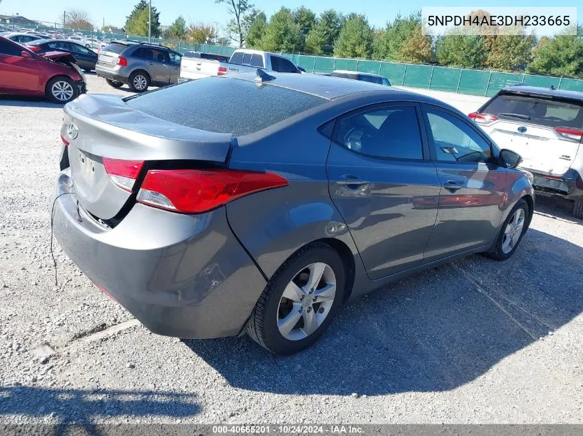 2013 Hyundai Elantra Gls/Limited VIN: 5NPDH4AE3DH233665 Lot: 40665201