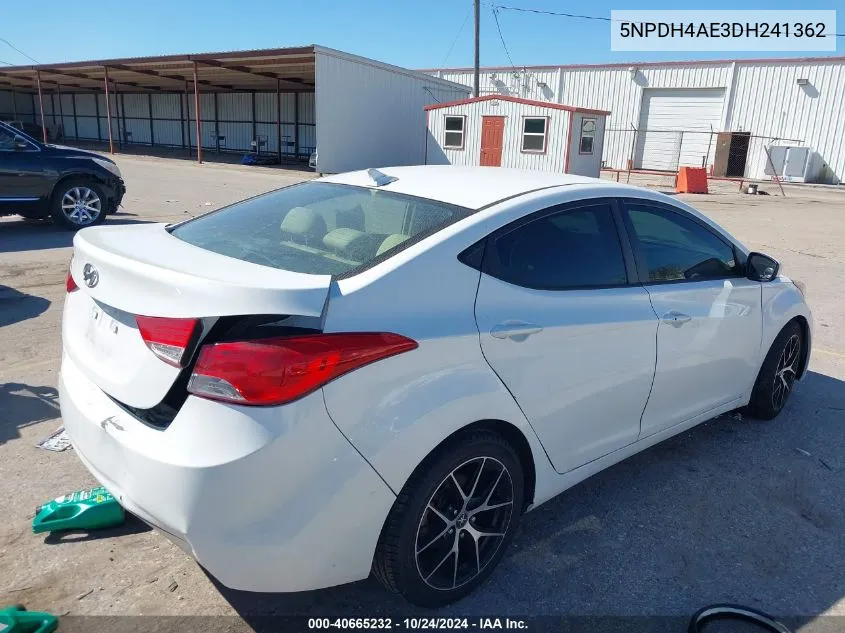 2013 Hyundai Elantra Gls/Limited VIN: 5NPDH4AE3DH241362 Lot: 40665232