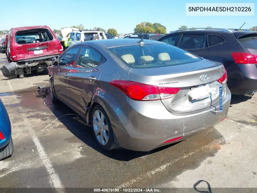 5NPDH4AE5DH210226 2013 Hyundai Elantra Limited