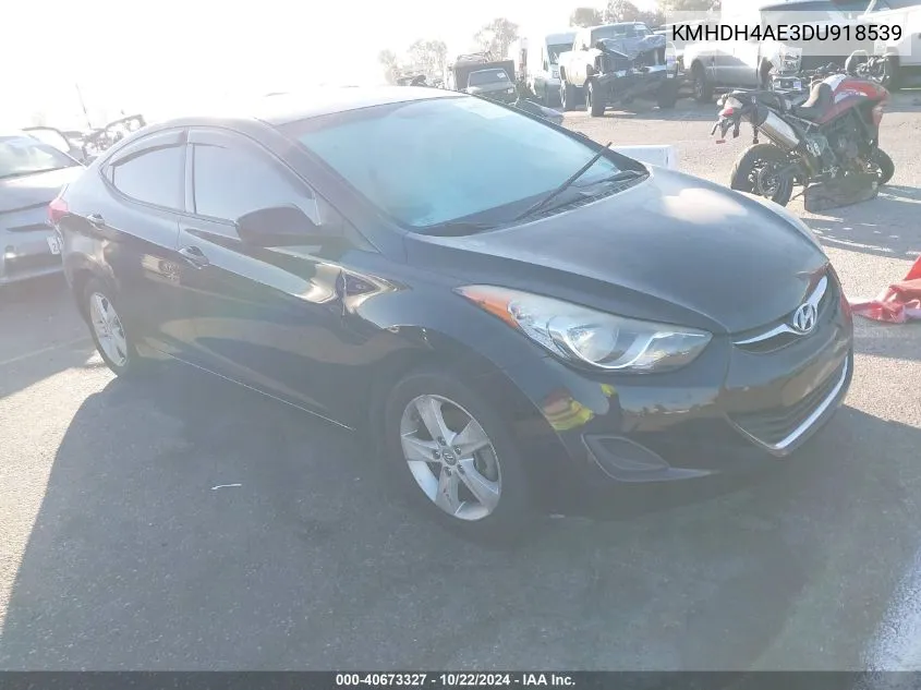 2013 Hyundai Elantra Gls VIN: KMHDH4AE3DU918539 Lot: 40673327