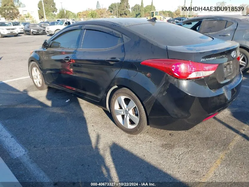 KMHDH4AE3DU918539 2013 Hyundai Elantra Gls