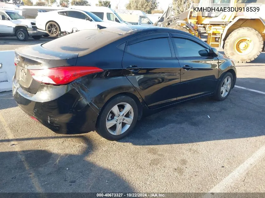 2013 Hyundai Elantra Gls VIN: KMHDH4AE3DU918539 Lot: 40673327