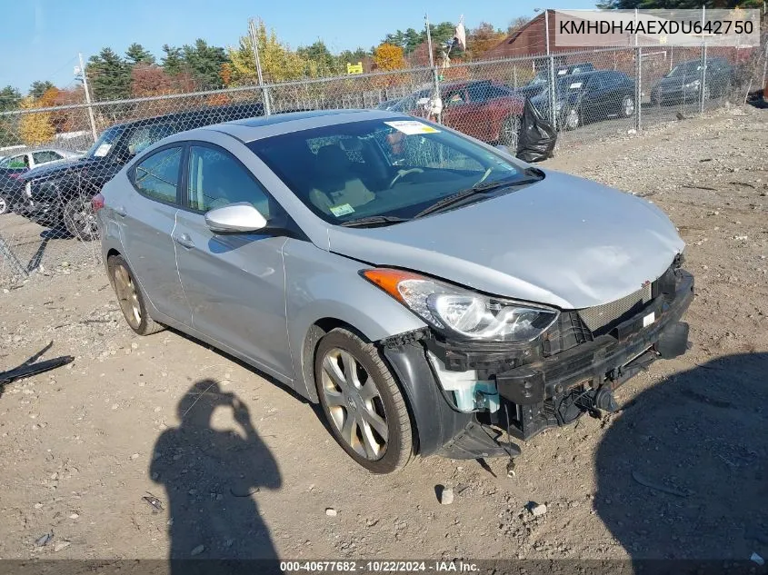 2013 Hyundai Elantra Limited VIN: KMHDH4AEXDU642750 Lot: 40677682