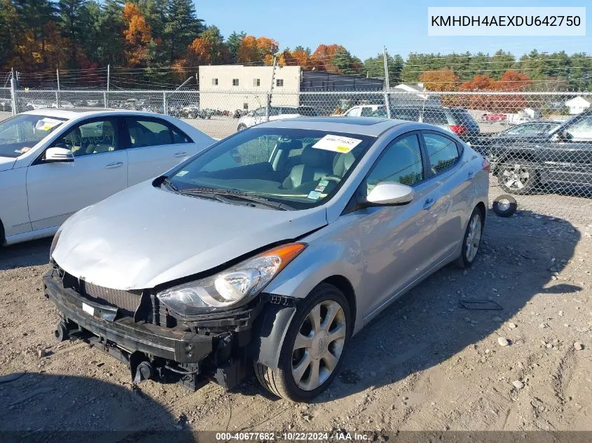 KMHDH4AEXDU642750 2013 Hyundai Elantra Limited