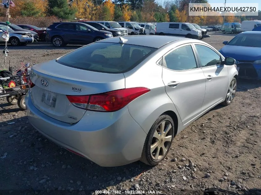 KMHDH4AEXDU642750 2013 Hyundai Elantra Limited