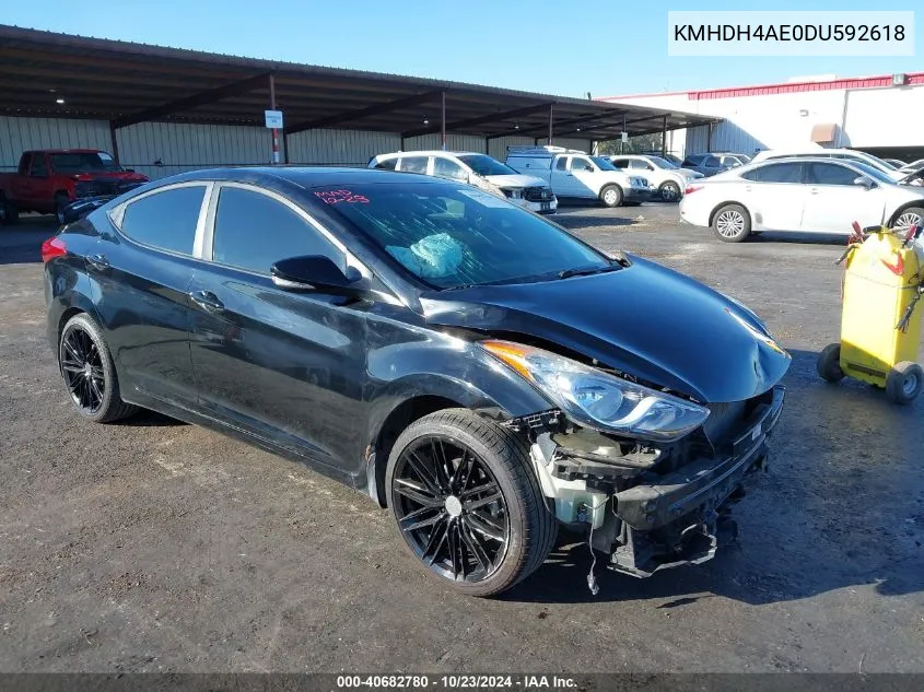 KMHDH4AE0DU592618 2013 Hyundai Elantra Limited