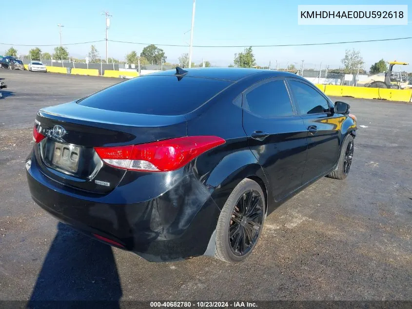 KMHDH4AE0DU592618 2013 Hyundai Elantra Limited