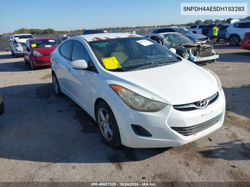 2013 Hyundai Elantra Gls VIN: 5NPDH4AE5DH153283 Lot: 40687520