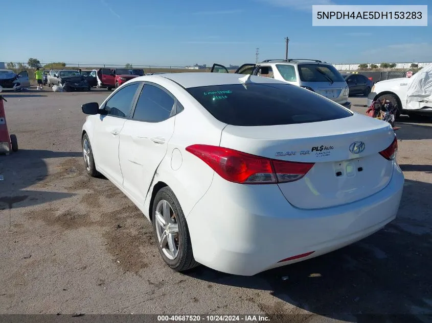 2013 Hyundai Elantra Gls VIN: 5NPDH4AE5DH153283 Lot: 40687520