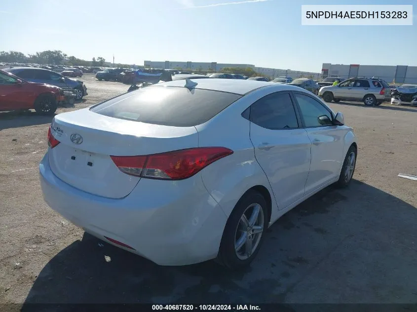 2013 Hyundai Elantra Gls VIN: 5NPDH4AE5DH153283 Lot: 40687520