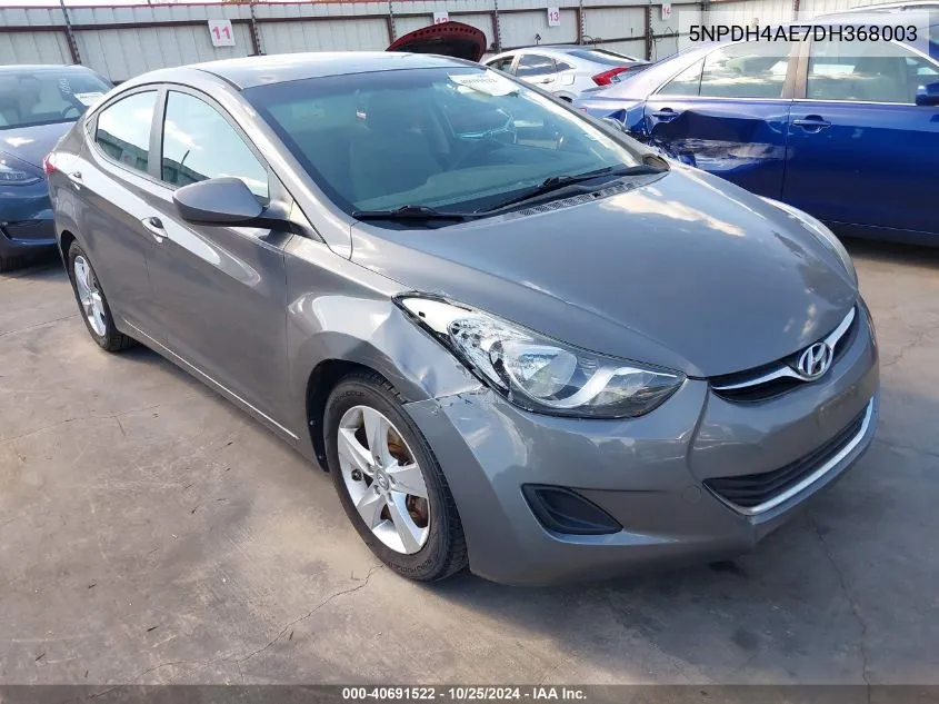 2013 Hyundai Elantra Gls VIN: 5NPDH4AE7DH368003 Lot: 40691522