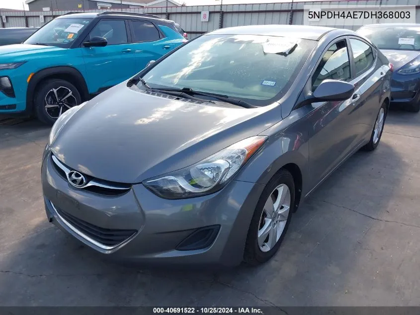 2013 Hyundai Elantra Gls VIN: 5NPDH4AE7DH368003 Lot: 40691522