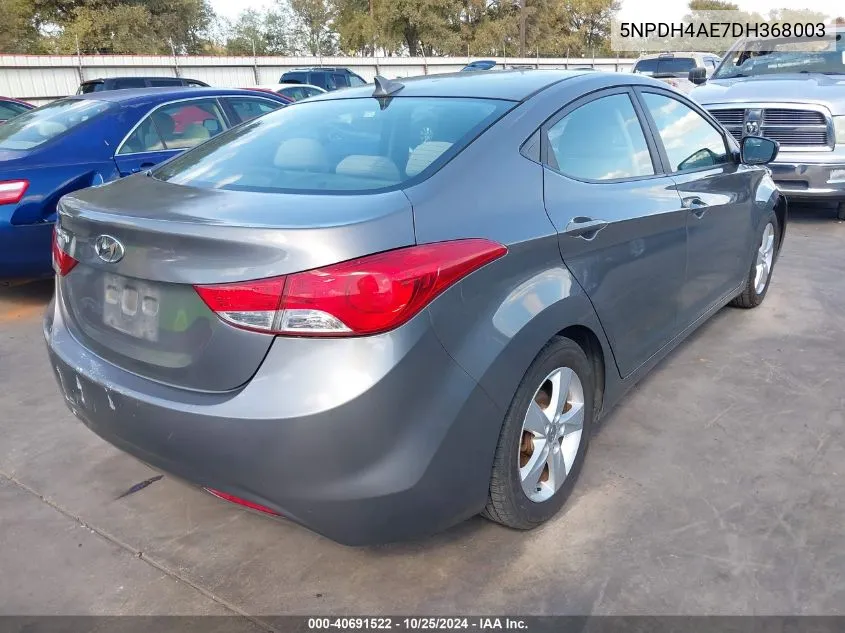 2013 Hyundai Elantra Gls VIN: 5NPDH4AE7DH368003 Lot: 40691522