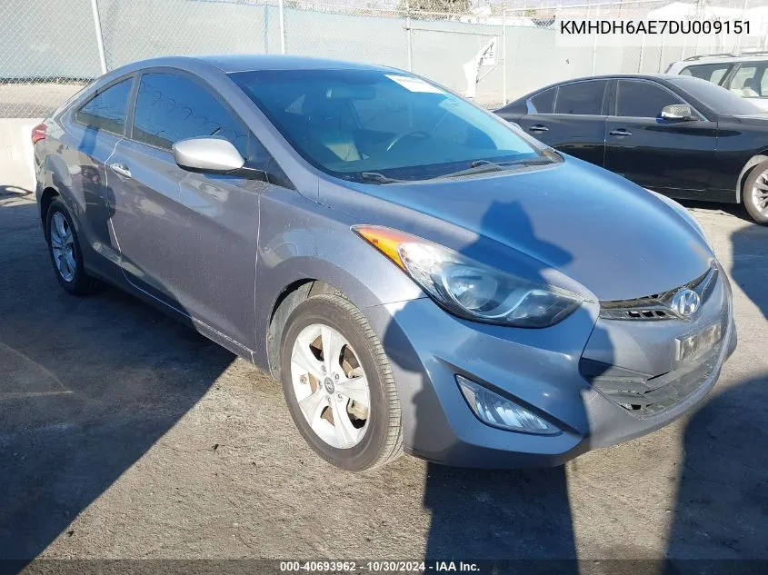 KMHDH6AE7DU009151 2013 Hyundai Elantra Gs