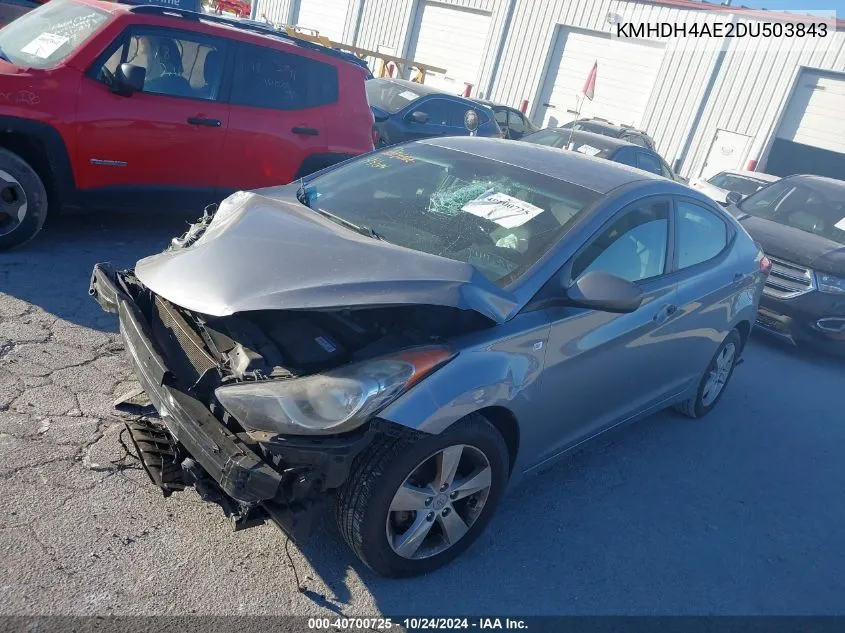 2013 Hyundai Elantra Gls VIN: KMHDH4AE2DU503843 Lot: 40700725