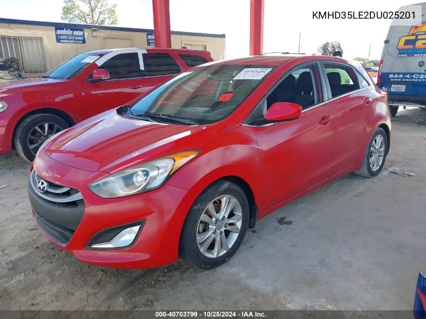 2013 Hyundai Elantra Gt VIN: KMHD35LE2DU025201 Lot: 40703799