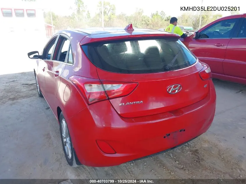 2013 Hyundai Elantra Gt VIN: KMHD35LE2DU025201 Lot: 40703799