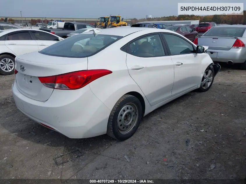 2013 Hyundai Elantra Gls VIN: 5NPDH4AE4DH307109 Lot: 40707249