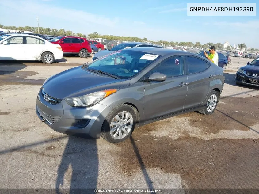 2013 Hyundai Elantra Gls VIN: 5NPDH4AE8DH193390 Lot: 40709867