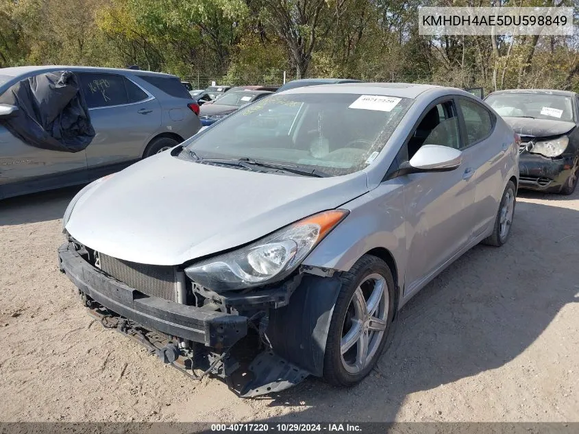 KMHDH4AE5DU598849 2013 Hyundai Elantra Limited