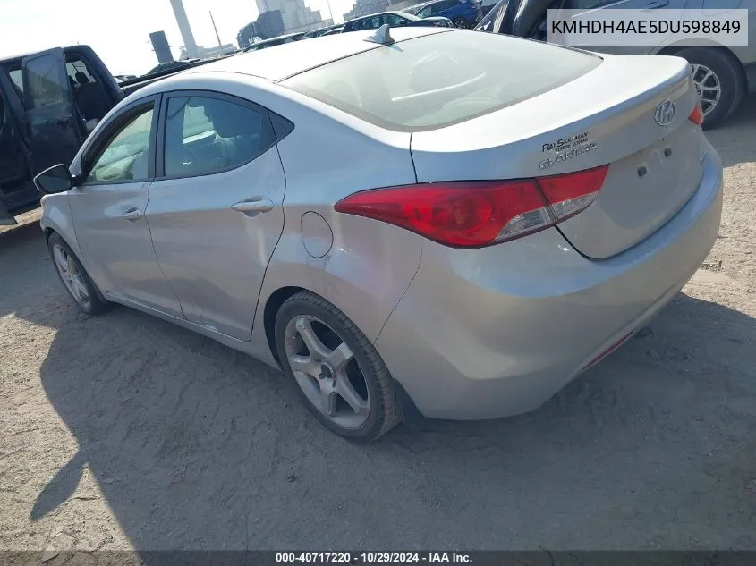 KMHDH4AE5DU598849 2013 Hyundai Elantra Limited