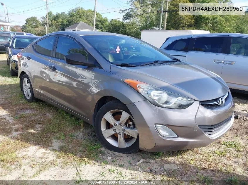 2013 Hyundai Elantra Gls VIN: 5NPDH4AEXDH289960 Lot: 40721939