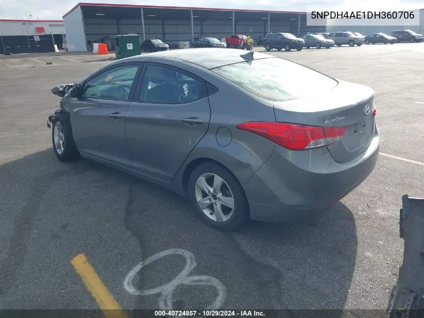 2013 Hyundai Elantra Gls VIN: 5NPDH4AE1DH360706 Lot: 40724857