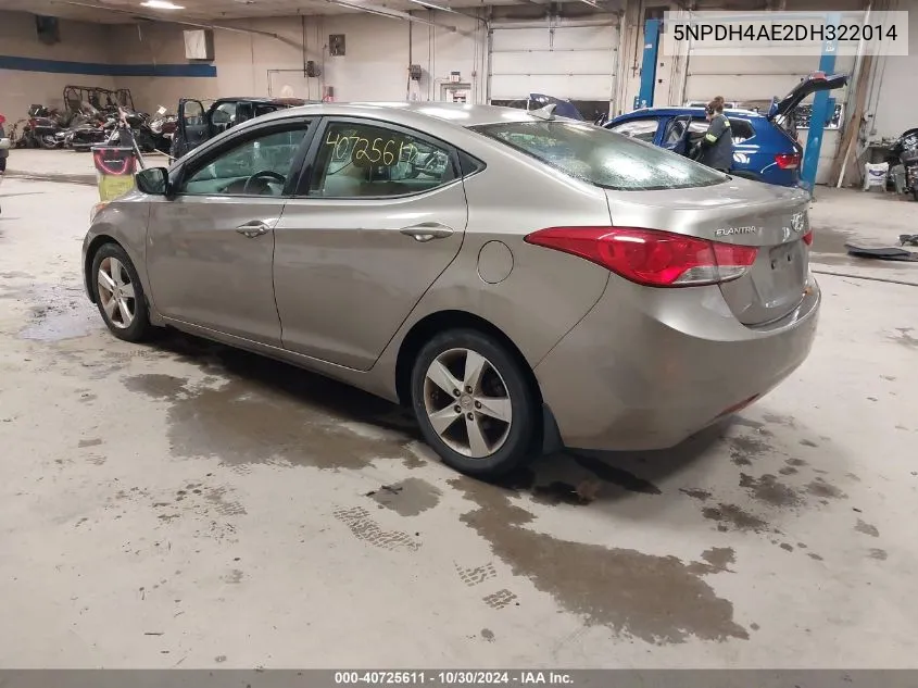 5NPDH4AE2DH322014 2013 Hyundai Elantra Gls