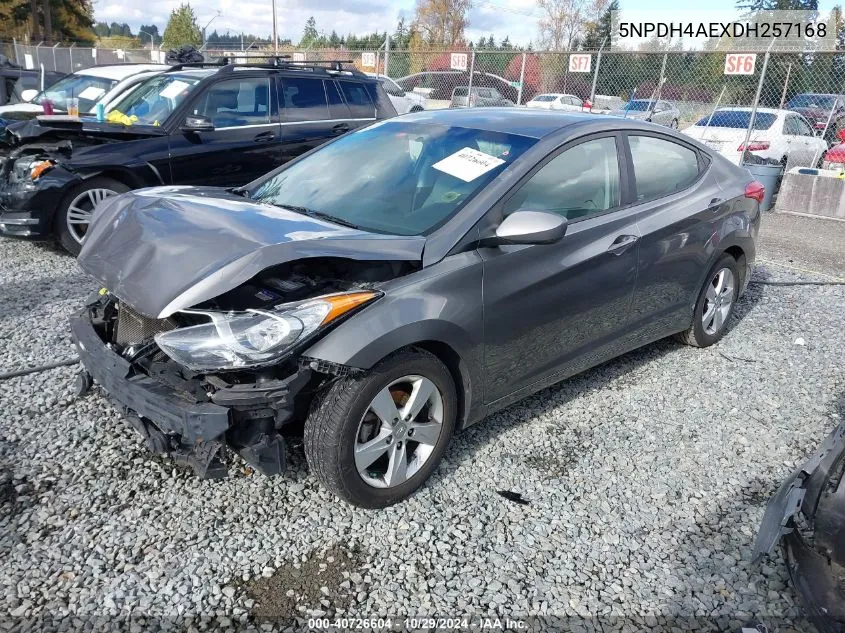 5NPDH4AEXDH257168 2013 Hyundai Elantra Gls