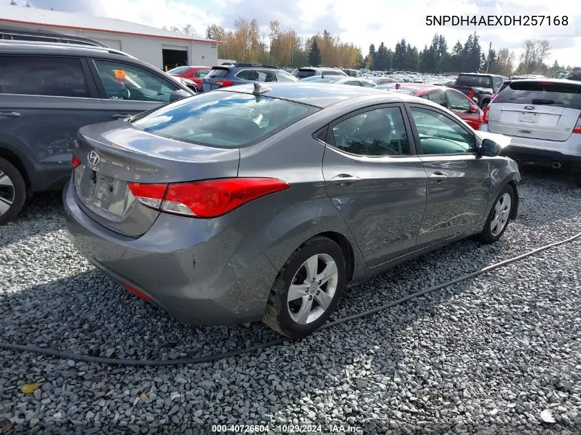 5NPDH4AEXDH257168 2013 Hyundai Elantra Gls