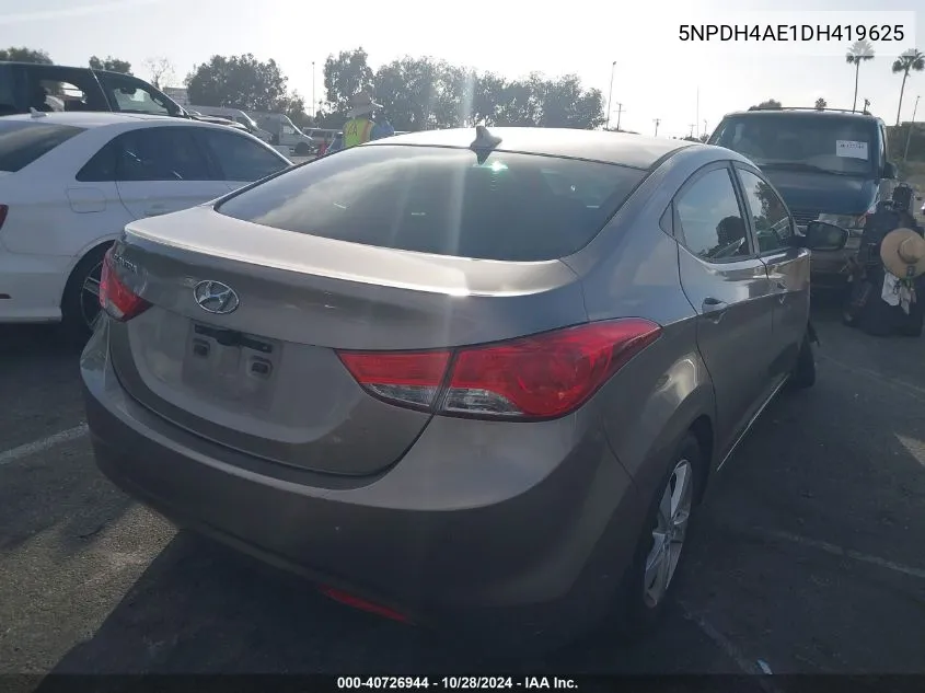 2013 Hyundai Elantra Gls VIN: 5NPDH4AE1DH419625 Lot: 40726944