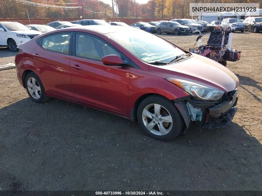 5NPDH4AEXDH231928 2013 Hyundai Elantra Gls