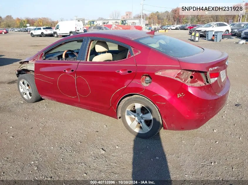 5NPDH4AEXDH231928 2013 Hyundai Elantra Gls