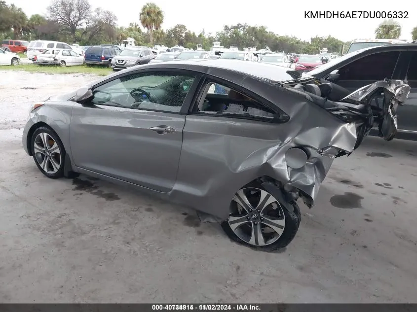 2013 Hyundai Elantra Se VIN: KMHDH6AE7DU006332 Lot: 40734914