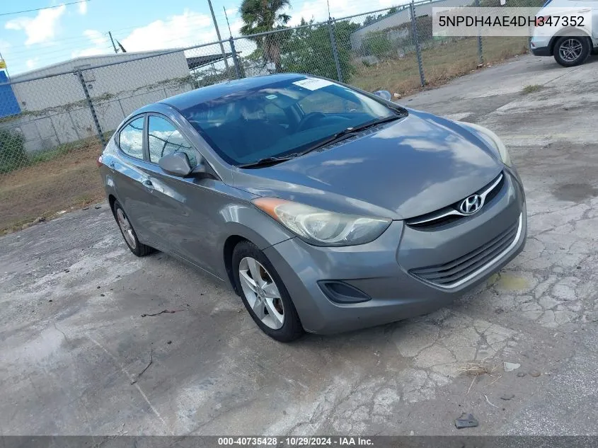 2013 Hyundai Elantra Gls VIN: 5NPDH4AE4DH347352 Lot: 40735428