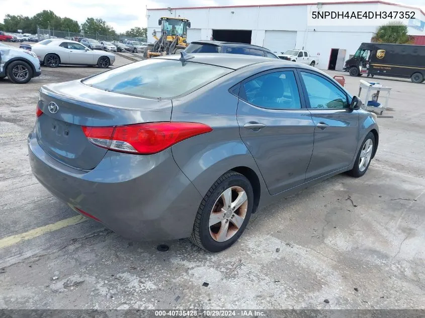 2013 Hyundai Elantra Gls VIN: 5NPDH4AE4DH347352 Lot: 40735428