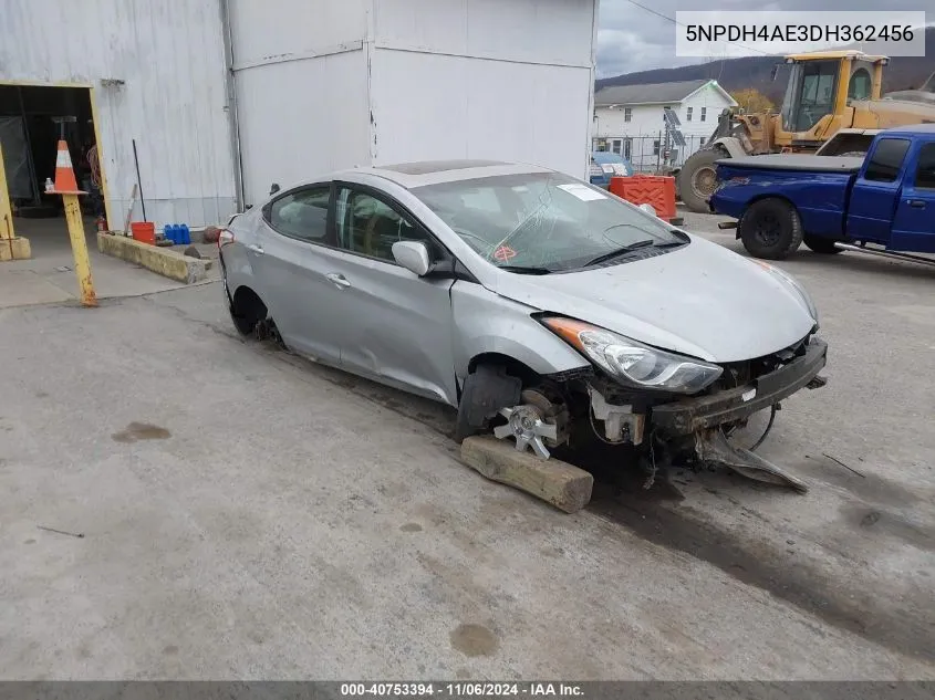 2013 Hyundai Elantra Limited VIN: 5NPDH4AE3DH362456 Lot: 40753394