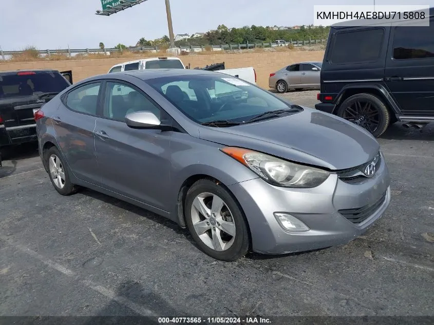 2013 Hyundai Elantra Gls VIN: KMHDH4AE8DU715808 Lot: 40773565